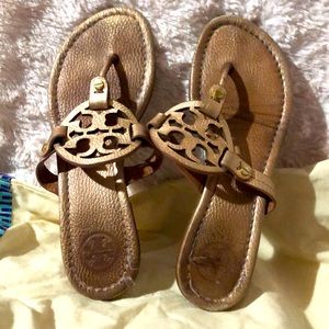 Tory Burch rose gold sandals women’s size 7
